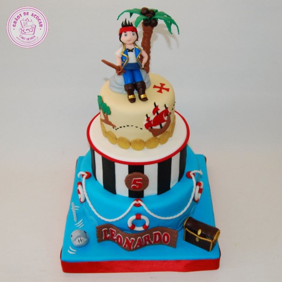 Pin Bolo Pirata Pirate Cake Kids Cakes Cake on Pinterest